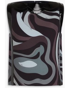 PUCCI Printed Crepe Top - Black
