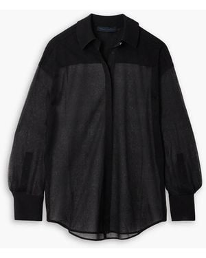 Proenza Schouler Smithson Silk-Organza Blouse - Black