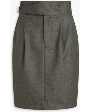 ARMARIUM Lucrezia Pleated Wool Pencil Skirt - Grey