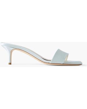 Aeyde Ilvy Satin Mules - Blue