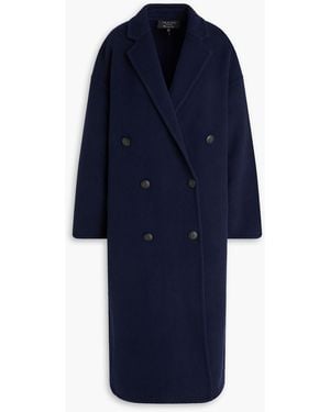 Rag & Bone Thea Double-breasted Wool-blend Felt Coat - Blue