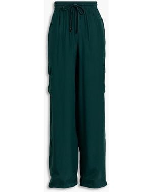ATM Silk-satin Cargo Pants - Green