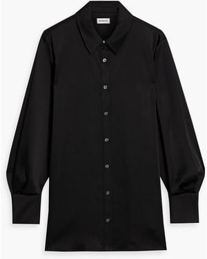 Jonathan Simkhai Oslen Satin-crepe Shirt - Black