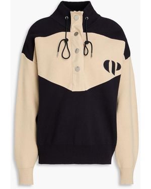 Claudie Pierlot Two-Tone Knitted Jumper - Black
