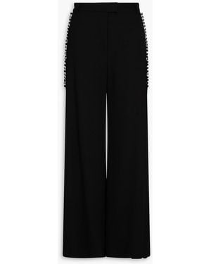 Jonathan Simkhai Hose "blossom" aus crêpe mit weitem bein und falten - Schwarz