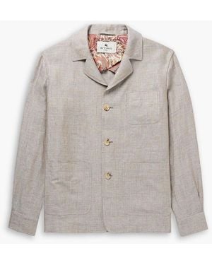 Etro Linen-Twill Overshirt - White