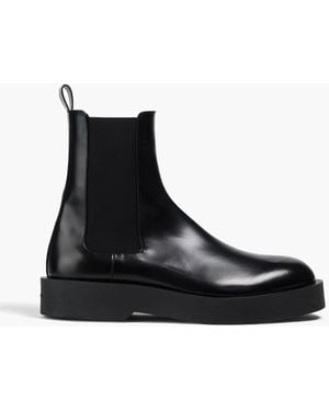 Jil Sander Glossed-leather Chelsea Boots - Black