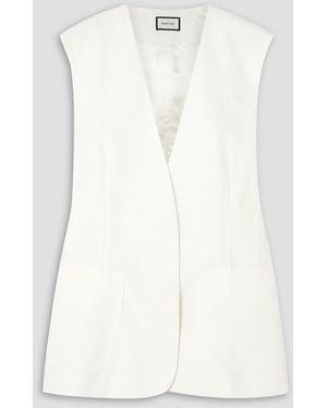 BEARE PARK Twill Vest - White