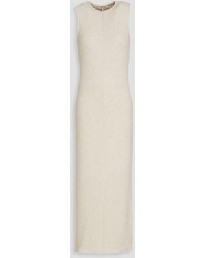 Rag & Bone Cotton-blend Ribbed Jersey Midi Dress - White