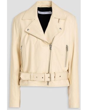 IRO Leather Biker Jacket - Natural
