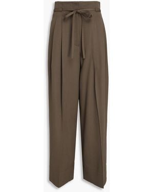3.1 Phillip Lim Pleated Wool-twill Wide-leg Trousers - Green