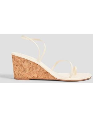 Ancient Greek Sandals Chora Leather Wedge Sandals - White