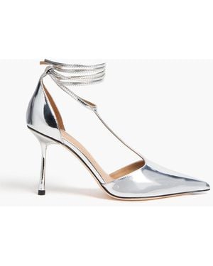 STUDIO AMELIA Gisele 90 Mirrored Court Shoes - White