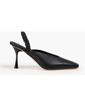 STUDIO AMELIA Zadie 90 Leather Slingback Court Shoes - Black