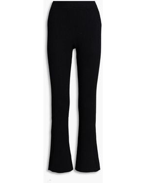 A.L.C. Ayla Ribbed-Knit Bootcut Pants - Black