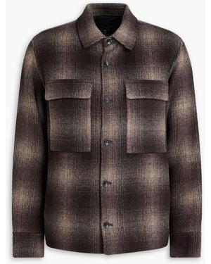 Rag & Bone Austin Checked Wool-Blend Flannel Overshirt - Brown