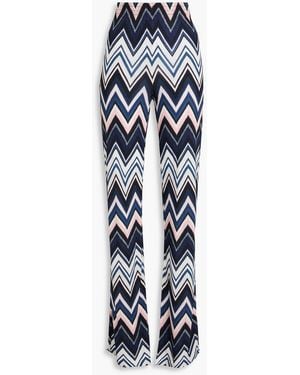 Missoni Printed Crepe Straight-leg Pants - Blue