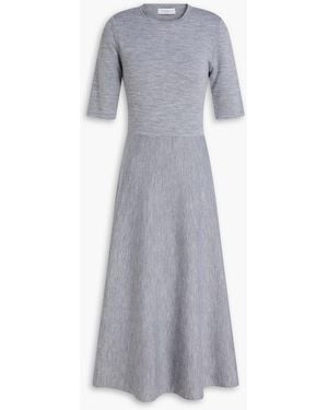 Gabriela Hearst Wool, Cashmere And Silk-blend Midi Dress - Grey