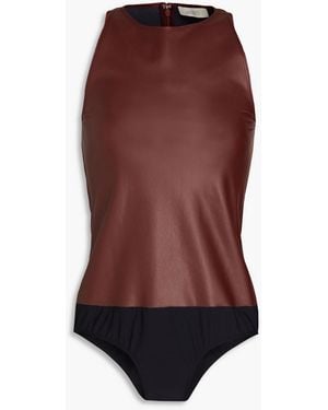 LAPOINTE Panelled Stretch-jersey Bodysuit - Purple