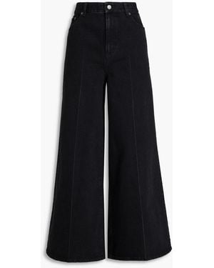 Tibi High-rise Wide-leg Jeans - Black