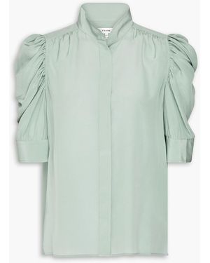 FRAME Gillian Silk Crepe De Chine Blouse - Green