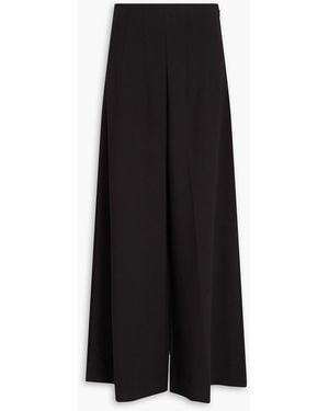 STAUD Caleb Crepe Wide-Leg Pants - Black