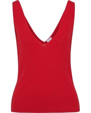 Iris & Ink Jamie Stretch-knit Tank - Red