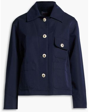 Sandro Cotton-blend Twill Jacket - Blue