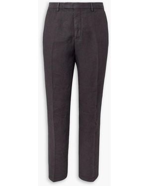 Boglioli Tapered Linen Suit Pants - Blue