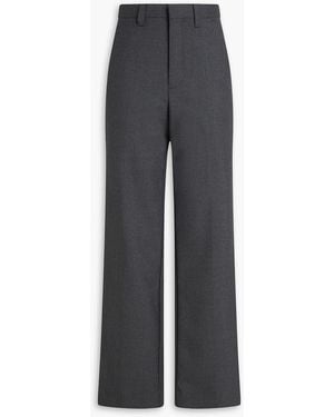 Sandro Wool-Crepe Trousers - Blue
