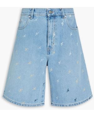 Axel Arigato Jeansshorts mit print - Blau