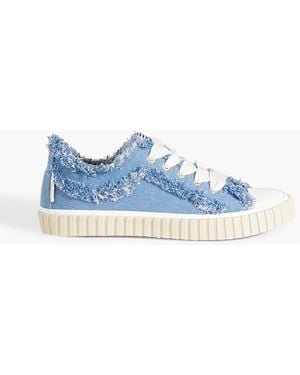 Zimmermann Frayed Denim Sneakers - Blue
