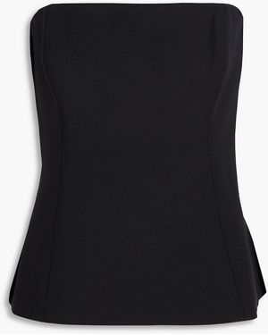 Veronica Beard Astrid Strapless Stretch-crepe Bustier Top - Black