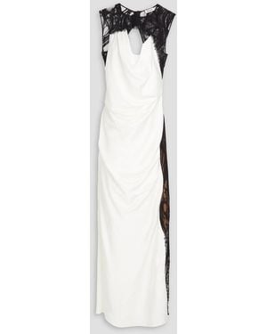 Jonathan Simkhai Vea Corded Lace And Satin-crepe Gown - White