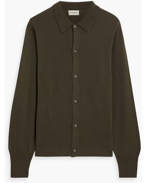 Officine Generale Brent Wool Cardigan - Green