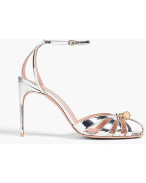 Malone Souliers Azzurra Embellished Leather Sandals - Metallic