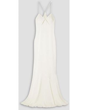 Galvan London Cutout Satin Gown - White