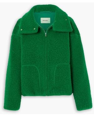 Holzweiler Emili Sindlev & Mads Emil Grove Møller Dua Oversized Wool-blend Fleece Jacket - Green