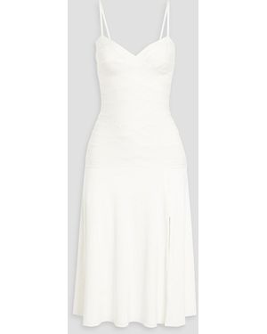 Hervé Léger Stretch Jersey-paneled Bandage Dress - White