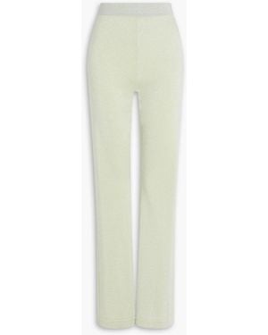 Missoni Metallic Knitted Flared Trousers - White