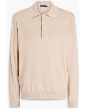 Frescobol Carioca Teo Cotton And Cashmere-blend Polo Jumper - Natural