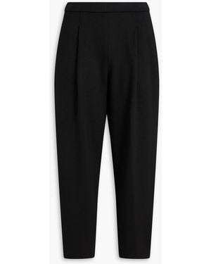 Theory Cropped Jersey Track Trousers - Black