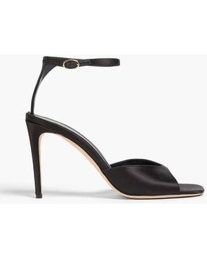 Victoria Beckham Satin Sandals - Black