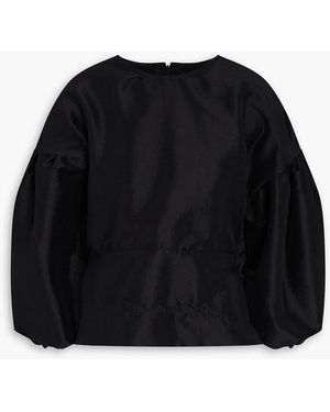Kika Vargas Myrna Taffeta Top - Black