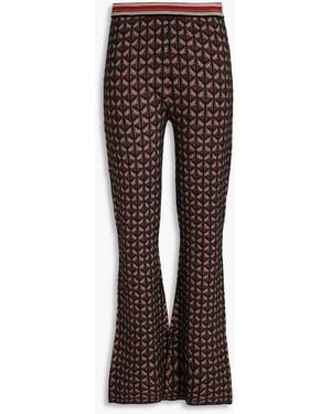 Diane von Furstenberg Ashdon Jacquard-Knit Flared Pants - Brown