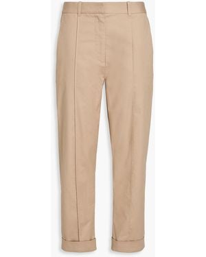 3.1 Phillip Lim Cropped Cotton-blend Tapered Pants - Natural