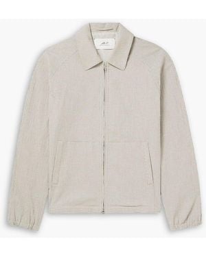 MR P. Golf Gingham Cotton-Blend Seersucker Blouson Jacket - White