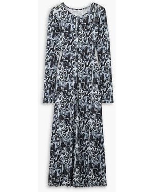 Proenza Schouler Atlas Printed Stretch-Jersey Maxi Dress - Black