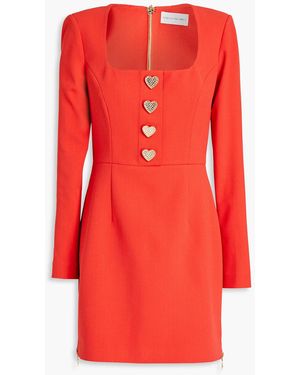 Rebecca Vallance Amara Embellished Crepe Mini Dress - Red