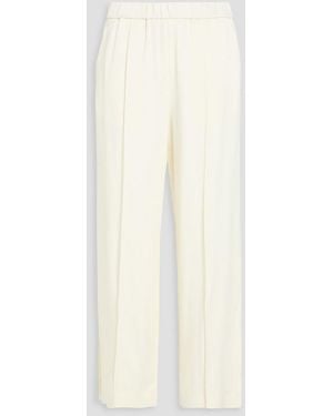 Jil Sander Satin-Crepe Wide-Leg Trousers - White